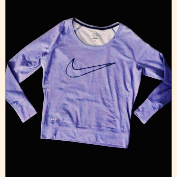 NIKE PURPLE SHIRT WOMENS SIZE MEDIUM - Picture 1 of 3